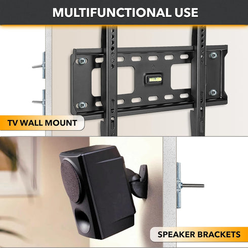 CondoMounts MSK8001 Steel Stud TV Mounting Kit, Metal Stud Anchors, Holds 200lbs on Steel Stud, Includes 6 Elephant