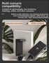 FANBODTA 55-85mm 360 All Phone Holder No Tools Needed! Spring Clamp Fits Phones, Sturdy E-Base for Car Rides, Zoom