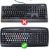 2 Pcs English Keyboard Replacement Letter Stickers, Universal Computer Colorful Rainbow Lettering, Non-Transparent