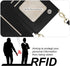 Bocasal Crossbody Wallet Case for iPhone 13, RFID Blocking Card Slot Holder, Magnetic Flip Folio Case, Black (6.1 Inch