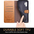 SUANPOT Samsung Galaxy Note 10+/10 Plus 6.8" RFID Blocking Leather Wallet Case, Credit Card Holder, Light Brown