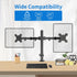 H&C(hcck&Cllassp) 17-27 17.6lbs, Dual Monitor Mount, Monitor Arm with Swivel, Tilt, Rotation, Height Adjustable, VESA
