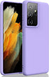 ZUSLAB Nano Silicone Case for Samsung Galaxy S21 Ultra 5G, Liquid Silicone Rubber Shockproof Full Protection (Purple)