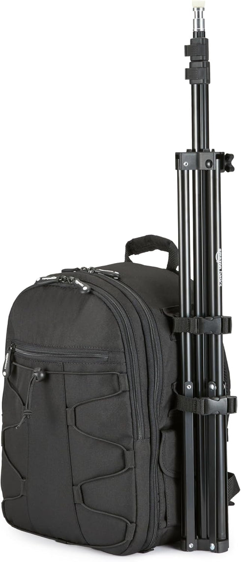 Amazon Basics 2.8-6.7 Pack 2, Portable Aluminum Photography Light Stand Tripod with Case, Adjustable Feet, of Black