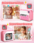 Kids Camera Instant Print 1080p, Dinosaur Toddler Camera, Ink Free Printing for Kids Aged 3-12, Gifts (Pink)