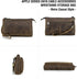 Portable Compact Travel Tech Kit, Electronic Organizer Zipper Bag, Handmade Top Grain Leather Pouch Fits Phone, USB