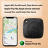 Key Finder Bluetooth Tracker, 4 Pack for iOS with Apple Find My, IP67 Waterproof, Anti-Lost Notification, Item Locator