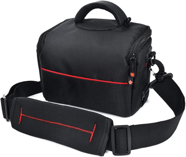 FOSOTO Compact Camera Shoulder Bag Case with Waterproof Rain Cover for Canon EOS M50 PowerShot SX420 SX430 SX70 SX50