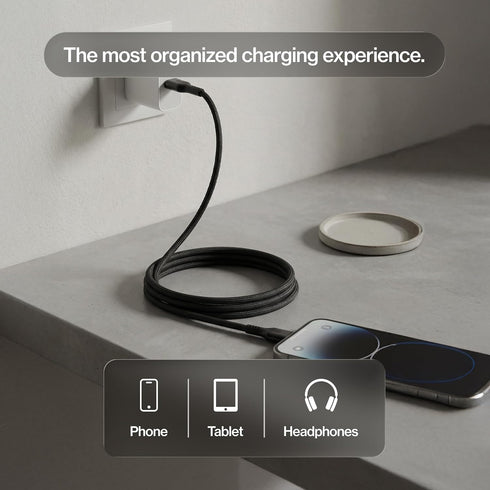 12W, 6FT Statik MagStack USB A to Lightning Cable MFi Certified, Clutter-Free Magnetic Charging Cable, Anti-Tangle
