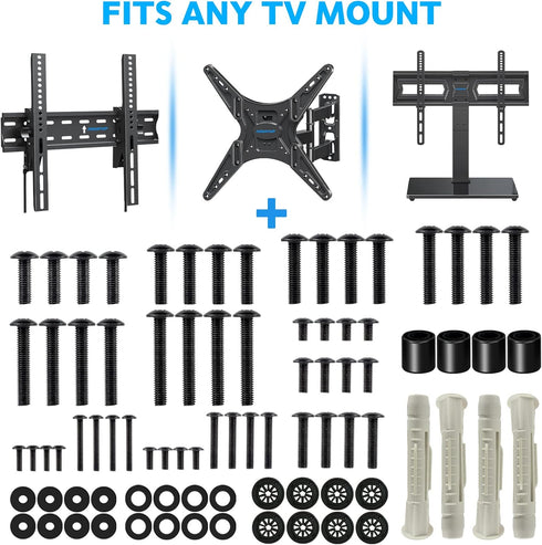 MOUNTUP Universal TV Mounting Hardware Kit Fits Most LED LCD OLED 4K TVs, Includes Screws and Anchors