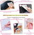 WANTHER (70 Raised Keyboard Stickers for Long Nails with Letters - Heart-Shaped Antistatic Silicone Protective Cover