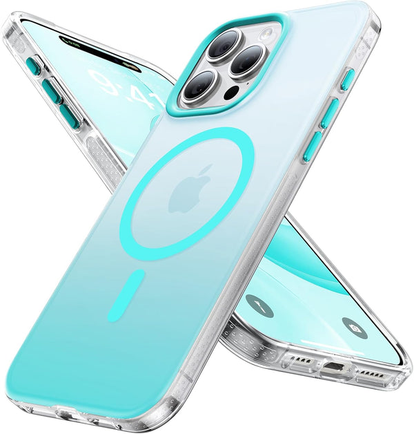 Magnetic iPhone 14 Pro Case, Compatible with MagSafe, Strong Magnetic, 10FT Military Grade Protective Translucent Case