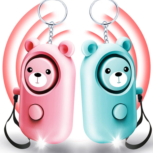 SRTKBEU Personal Alarms for Women Keychain Safety for Kids Elders, 2 Pack Loud