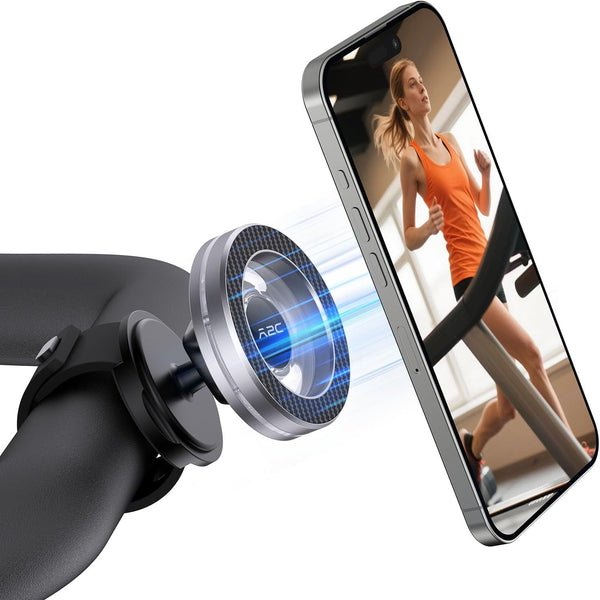 A2C Phone Holder for Peloton Bike, Stroller Phone Holder with Strong Magnets, Adjustable
