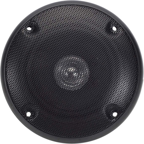Magnadyne 4 Inch Black Dual Cone Audio Speakers with Grills and Mount Screws
