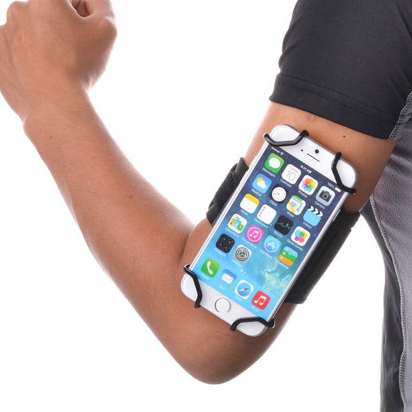 TFY Open-face Sport Armband + Key Holder for 5.5 Inch Cell Phone - Compatible with iPhone & Galaxy