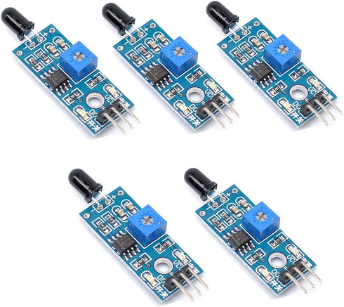 Oiyagai 5pcs IR Flame Sensor Module Detector - Smartsense for Temperature Detecting Compatible with Arduino