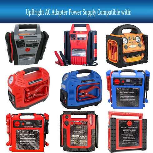UpBright 15V AC/DC Adapter Compatible with Tyrell Chenergy HH880 HH-607 HH-715 HH745 HH-399 HH582 450 750 900 1200 1400 1700 Peak Amps 900A 1400A 1700A Jump Starter 12V Power Station Battery Charger