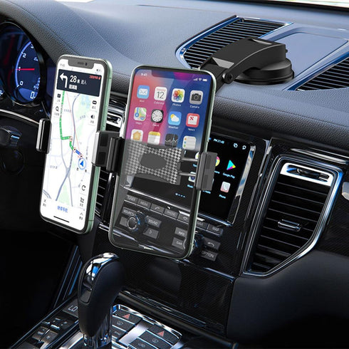 Dual Car Phone Mount,Car Phone Holder for Car Dashboard,Adjustable Phone Holder for 2 Cellphones Compatible with 3.5 to 6.8inch Smartphones