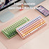 Typewriter Keyboard Wireless 2.4GHz/Bluetooth/USB-C, Rechargeable Membrane Gaming Keyboard, Matcha Green