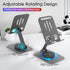 HZZADZXW 360 17 16 Metal Cell Phone Stand for Desk, Multi-Angel Adjustable Rotation Non-Slip and Foldable Mobile Phone