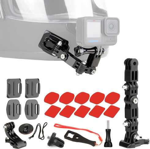 SOONSUN Motorcycle Helmet Chin Mount Kits for GoPro Hero 13 12 11 10