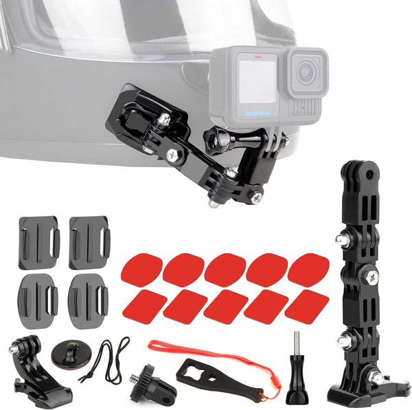 SOONSUN Motorcycle Helmet Chin Mount Kits for GoPro Hero 13 12 11 10