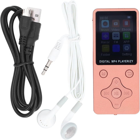 ASHATA MP3 64GB, 5.0 MP3 MP4 1.8 Inch, Portable Player Bluetooth Music Player, Support Speaker Video FM Ebook Photo