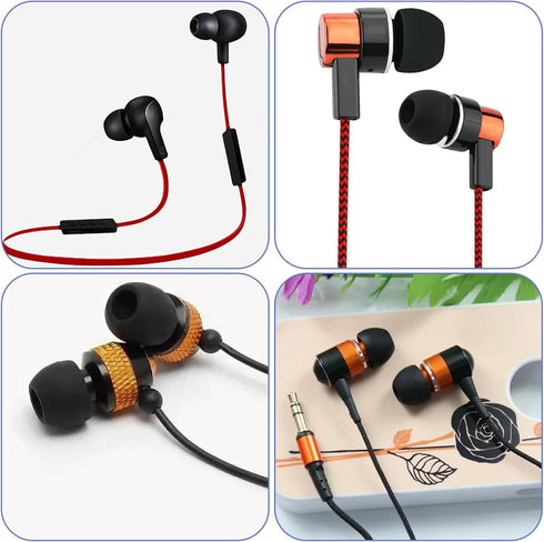 30 Pcs Silicone Earbud Tips - Soft Replacement Earpads in S/M/L Sizes for Most Headphones (Black)
