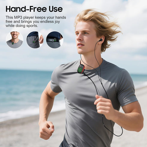 idoooz Mp3 X2 8GB Mp3 Mp3 Player with LED Light, Mini Music Player,Clip Player for Sports,Gym,Jogging,Running,Lossless