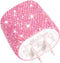 USB Wall Charger Bling 5V/2.4A 24W Dual Port Fast Charger Plug Cell Phone Block Adapter Pink for iPhone Android Samsung