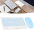 Wireless Keyboard and Mouse, Rechargeable Bluetooth Combo, Ultra Slim Portable Set for Windows, Laptop, PC (Sky Blue)