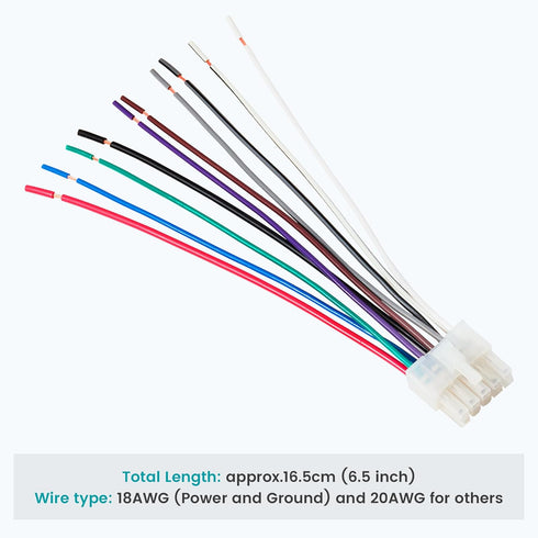 10 Pin Stereo Wiring Harness for Kicker Bass Station, Compatible with Kicker PT10, 11PT8, 11PH12, 11HS8, 11PHD12, PT250