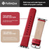 Fullmosa Leather Bands Compatible with Apple Watch Band 38mm-49mm, Women Men, Red/Silver