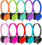 Kids Headphones Bulk 15 Pack for School Classroom, Computer Earphones Class Set for Students Multi Color