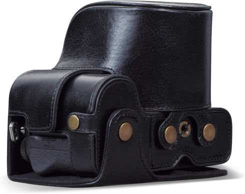 MegaGear MG1942 Ever Ready Genuine Leather Camera Case - Compatible with Nikon Z5, Black.