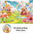 Qian Lollipop Backdrops – Cartoon Candy Photo Rainbow Studio Props for Baby Birthday Party Photography (5x3FT)