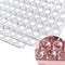 100 Pcs Glass Silicone Nail Art Typing Stickers, Clear Glass Long Nail