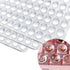 100 Pcs Glass Silicone Nail Art Typing Stickers, Clear Glass Long Nail