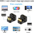 QIANRENON HDMI 2.1 U Shape Angle Display Adapter, 8K HDMI Male to Female 180° Connector for HDTV & Projector