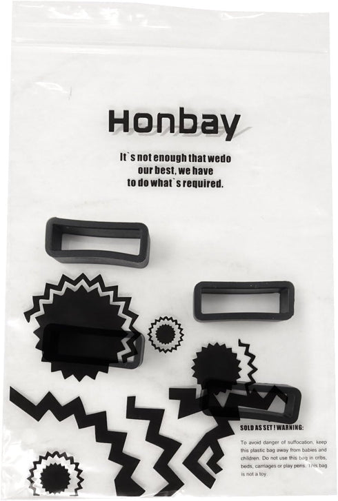 Honbay 4PCS 18mm Rubber Replacement Watch Band Loops - Silicone Watch Strap Keeper Retainer Holder Ring