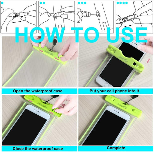 Waterproof Phone Pouch, Universal Waterproof Phone Case, Dry Bag for iPhone 15 14 13 12 11 Pro Max XR SE XS 8 7 6S