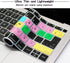 HRH Shortcut Hotkey Silicone Keyboard Cover Skin for MacBook Air 13 Inch 2018 Release A1932 with Retina Display and