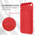iPhone SE 2022 Case, iPhone SE 2020 Case, Slim Silicone Soft Rubber Shockproof Protective Cover, Red