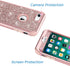 Hython Heavy Duty Full-Body Defender Case for iPhone 7 & 8, Rose Gold, Shockproof Hybrid Glitter Hard Shell Cover.