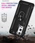 Military Grade Drop Impact Case for Oneplus 9 Pro, 360 Metal Rotating Ring Kickstand Holder, Heavy Duty (Black)