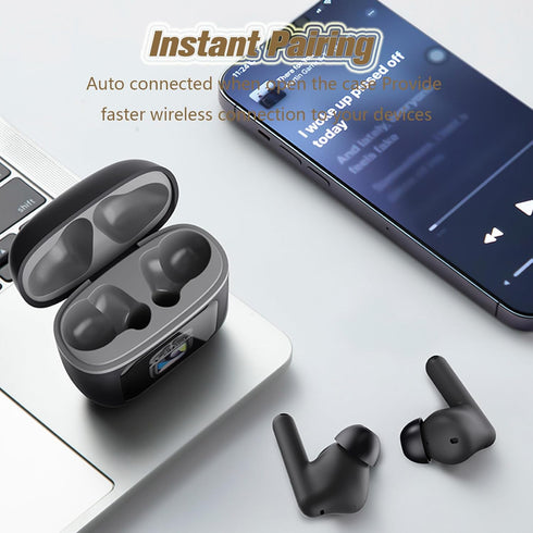 Touch Screen Earbuds TWS Bluetooth, Wireless Blue Tooth Ear Buds for iPhone Android, Small Ears Earphones