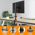 Pholiten Monitor Mount for Most 13-32" Computer Screens up to 22lbs, Adjustable Single Desk Stand with Tilt Swivel
