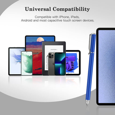 METRO Universal Stylus Pens for Touch Screens, High Sensitivity Capacitive Stylus with Fiber Tips, 2 in 1 Touch Screen