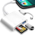 SD Card Reader for iPhone iPad, 3-in-1 SD Adapter with Dual Slots & USB Port, Memory Card Adapter